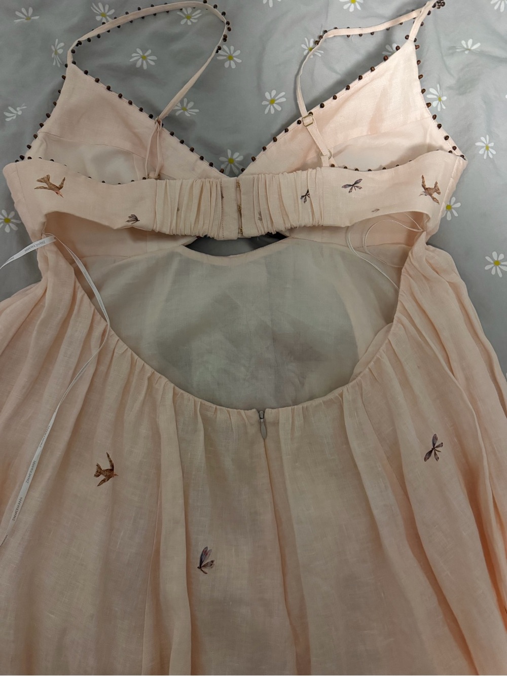 Zimmermann Ascension Twist Front Dress Palm Floral Linen Silk Maxi US 10 NWOT - Picture 12 of 16